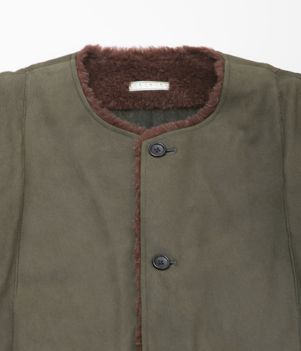 GORSCH ''LAMB LEATHER WAIST COAT'' (KHAKI)