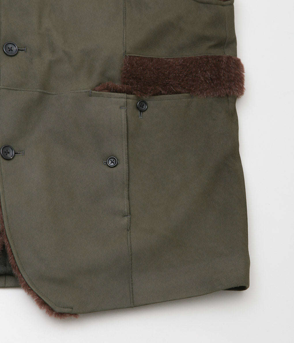 GORSCH ''LAMB LEATHER WAIST COAT'' (KHAKI)