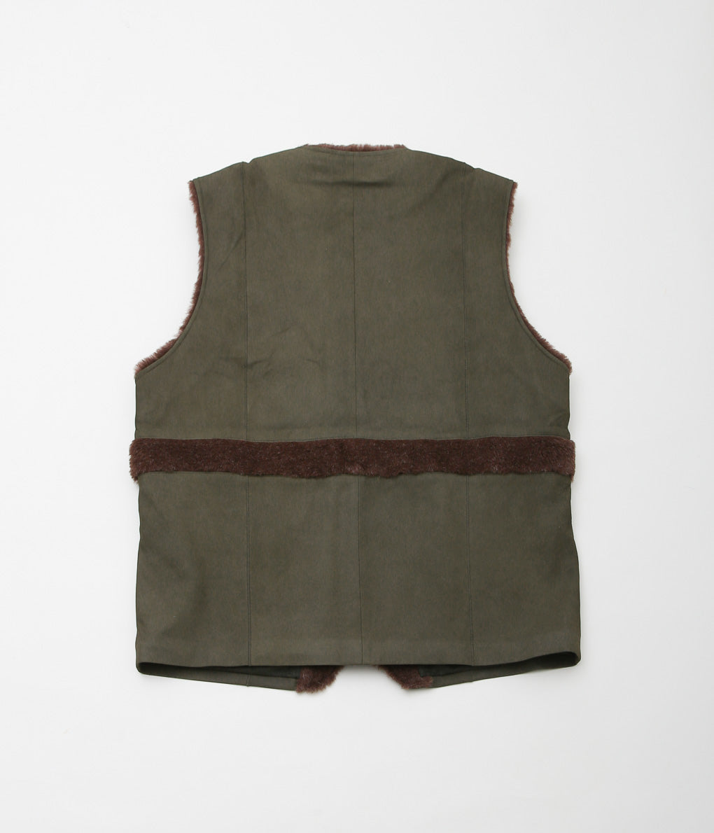 GORSCH ''LAMB LEATHER WAIST COAT'' (KHAKI)