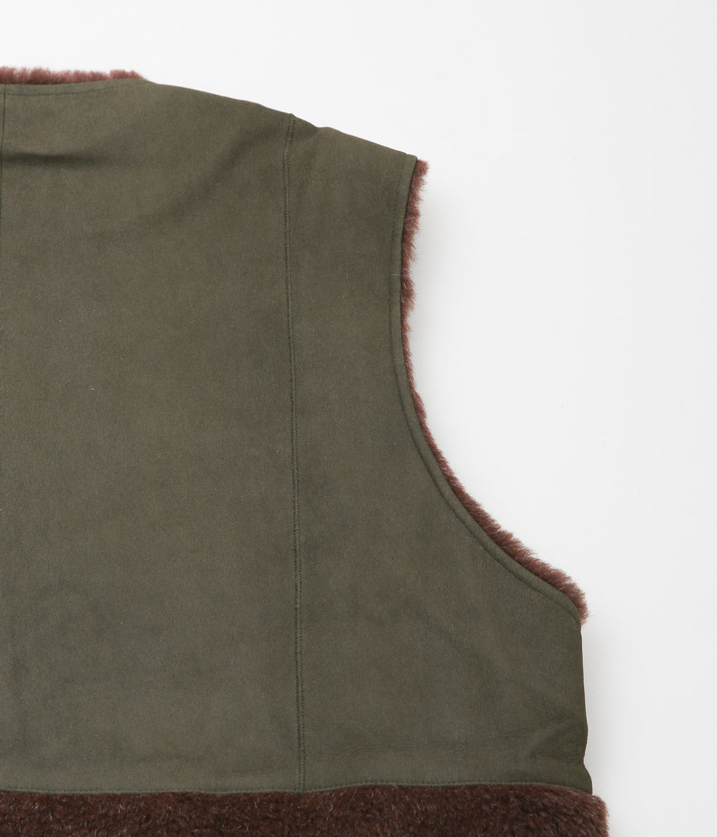 GORSCH ''LAMB LEATHER WAIST COAT'' (KHAKI)