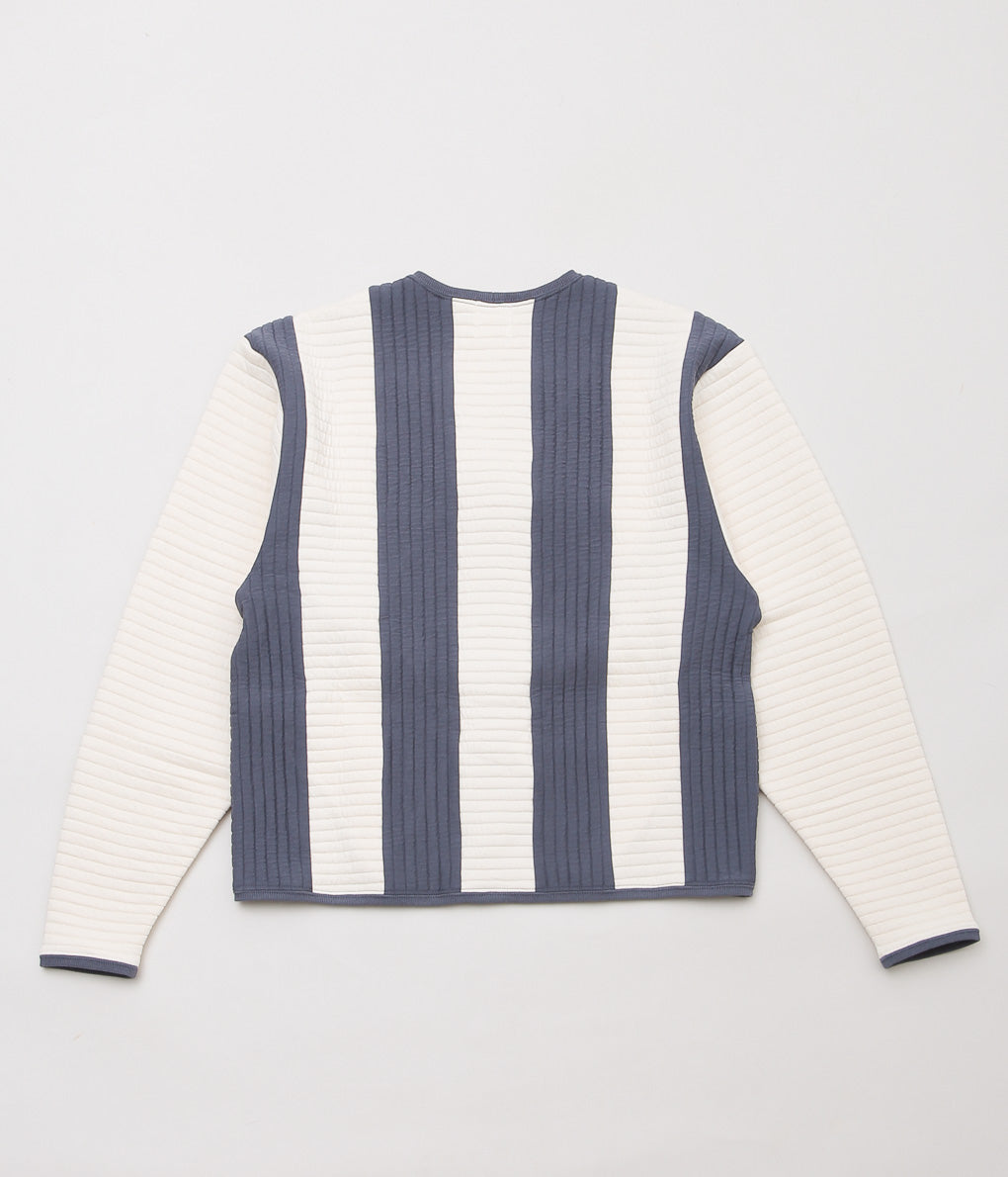 JONNLYNX ''QUILT BORDER ARGYLECARDIGAN'' (ECRU×GREYBLUE)