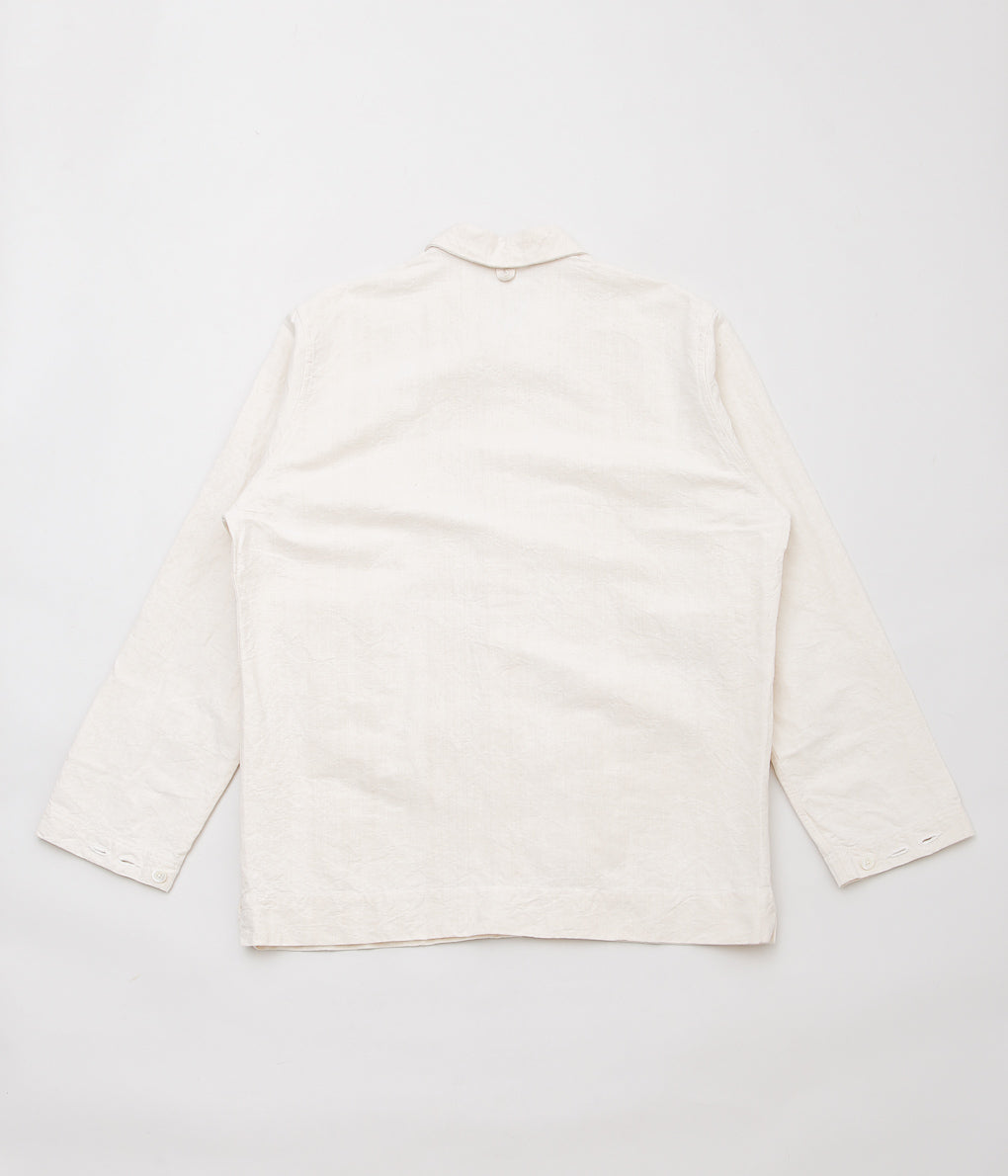 OLIVER CHURCH ''OVER SHIRT (MIXED FLOWER EMBROIDERY)'' (NATURAL)