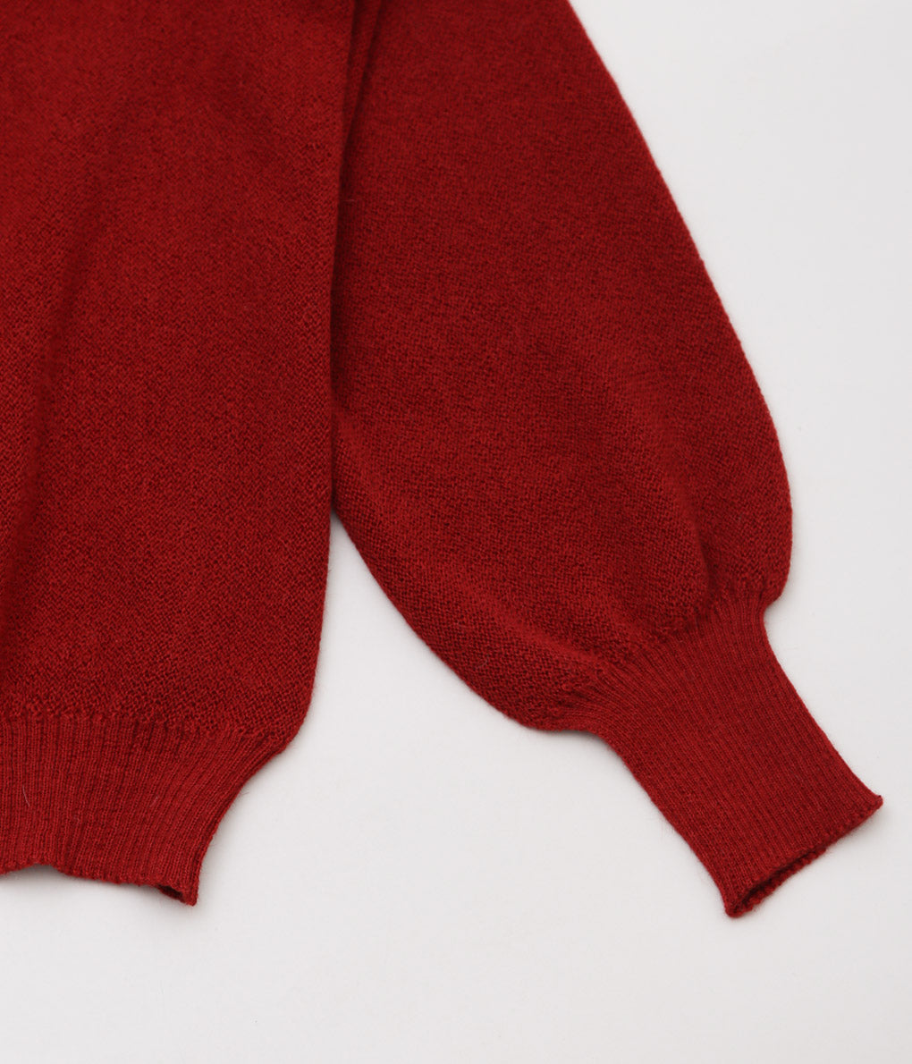 FANNI LEMMERMAYER ''2PLY V-NECK PULLOVER PLANE BELL SLEEVE'' (450 (RED))