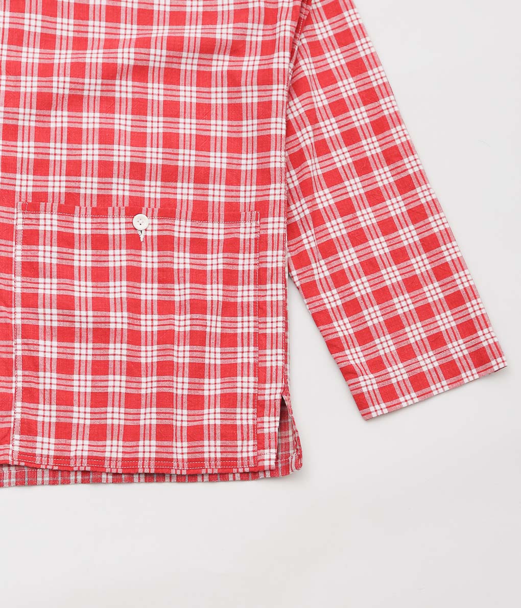 OLIVER CHURCH ''POCKETS SHIRT LINED (ANTIQUE KELSCH)'' (RED CHECK)