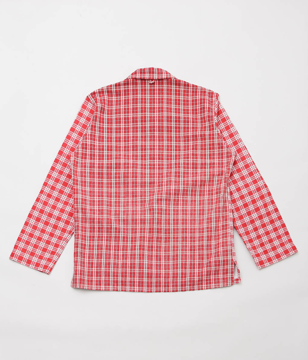 OLIVER CHURCH ''POCKETS SHIRT LINED (ANTIQUE KELSCH)'' (RED CHECK)