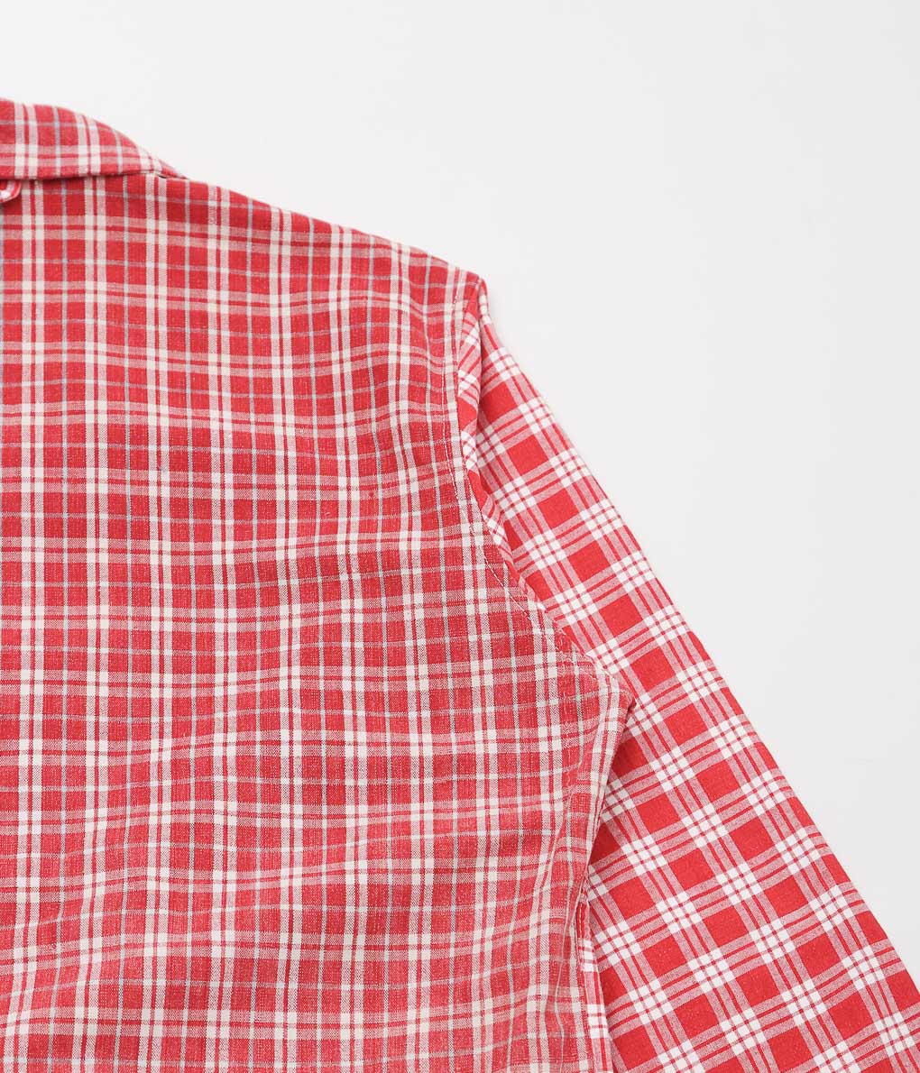 OLIVER CHURCH ''POCKETS SHIRT LINED (ANTIQUE KELSCH)'' (RED CHECK)