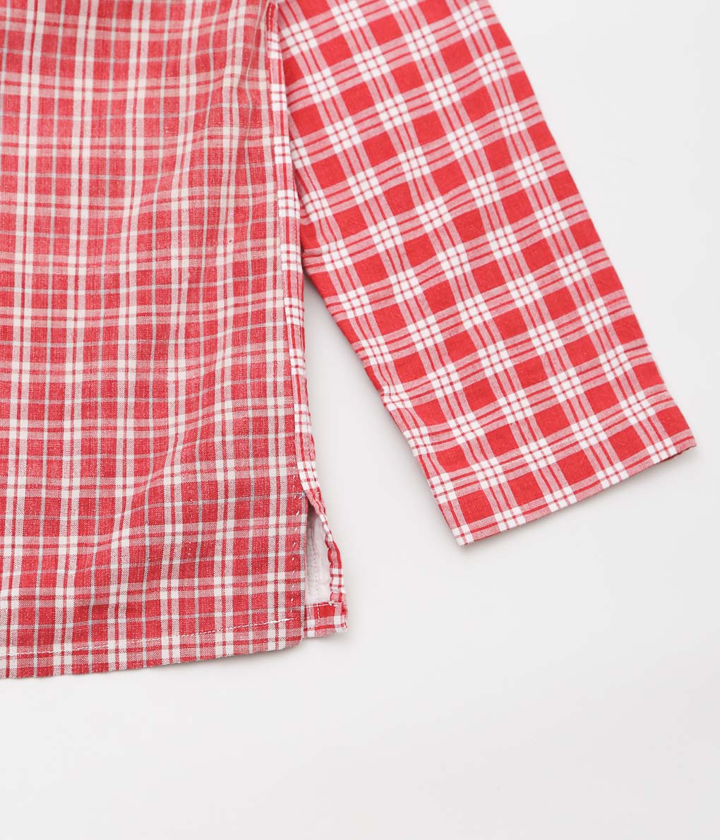 OLIVER CHURCH ''POCKETS SHIRT LINED (ANTIQUE KELSCH)'' (RED CHECK)