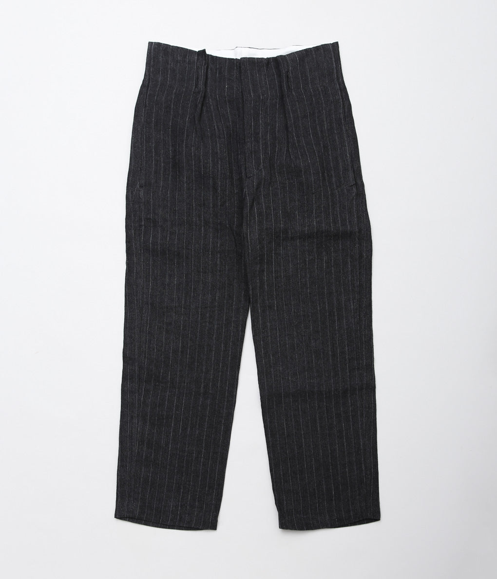 K`ANG ''UNISEX PLEATED-WAIST WIDE FIT TROUSERS'' (DARK GREY)