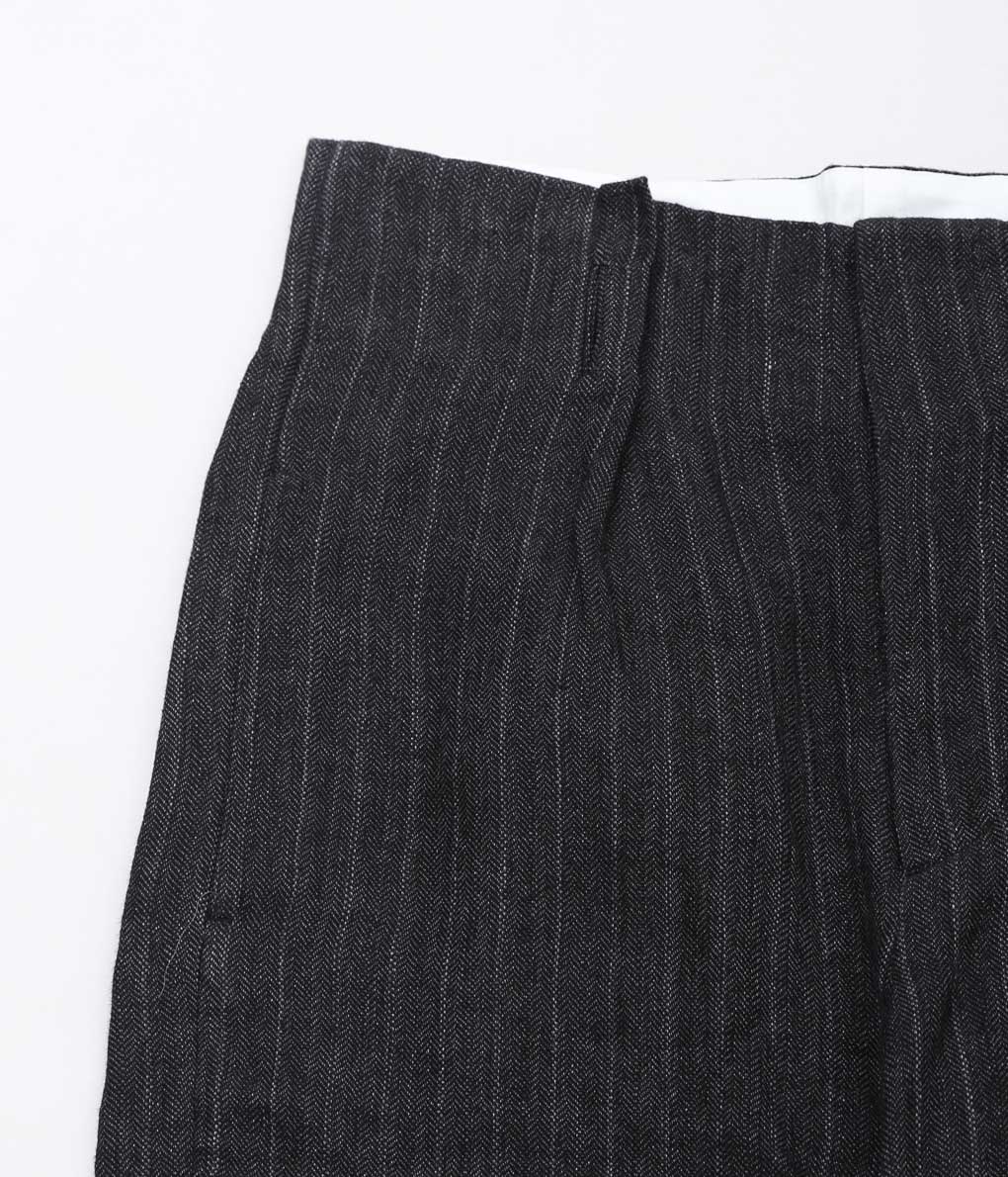 K`ANG ''UNISEX PLEATED-WAIST WIDE FIT TROUSERS'' (DARK GREY)