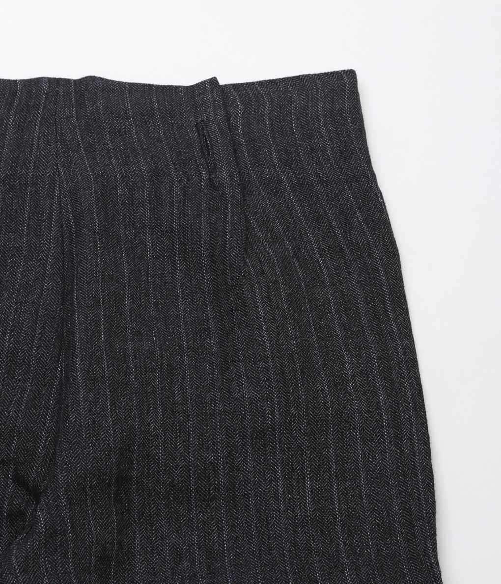 K`ANG ''UNISEX PLEATED-WAIST WIDE FIT TROUSERS'' (DARK GREY)