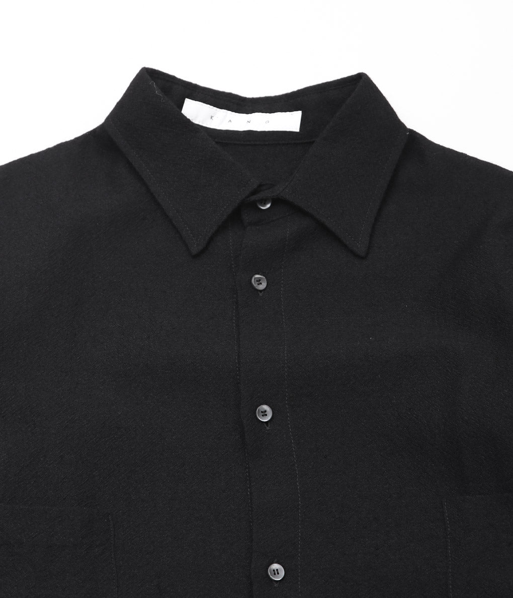 K`ANG ''UNISEX OVERSIZE 2-PATCH-POCKET SHIRT'' (BLACK)