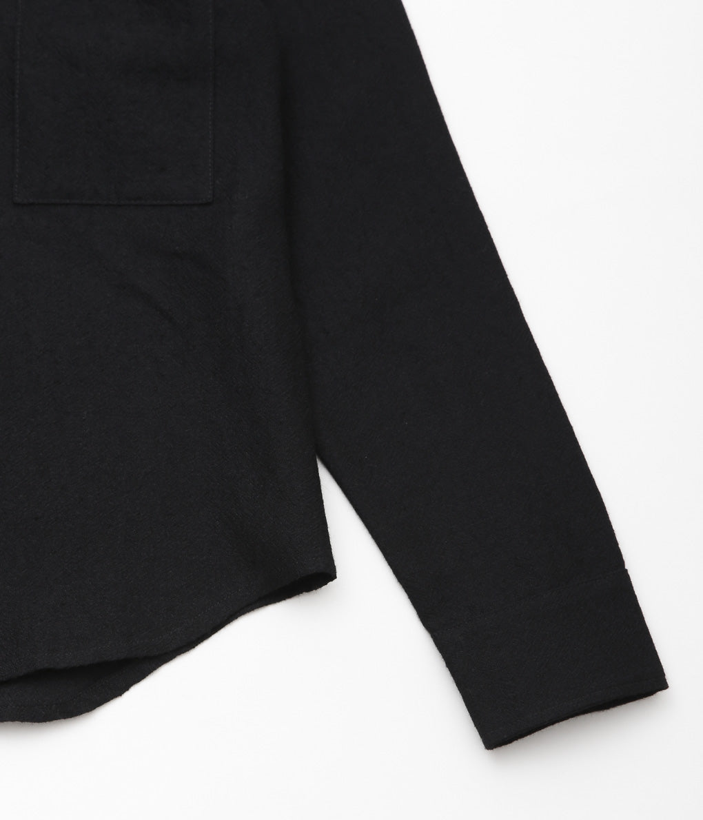 K`ANG ''UNISEX OVERSIZE 2-PATCH-POCKET SHIRT'' (BLACK)