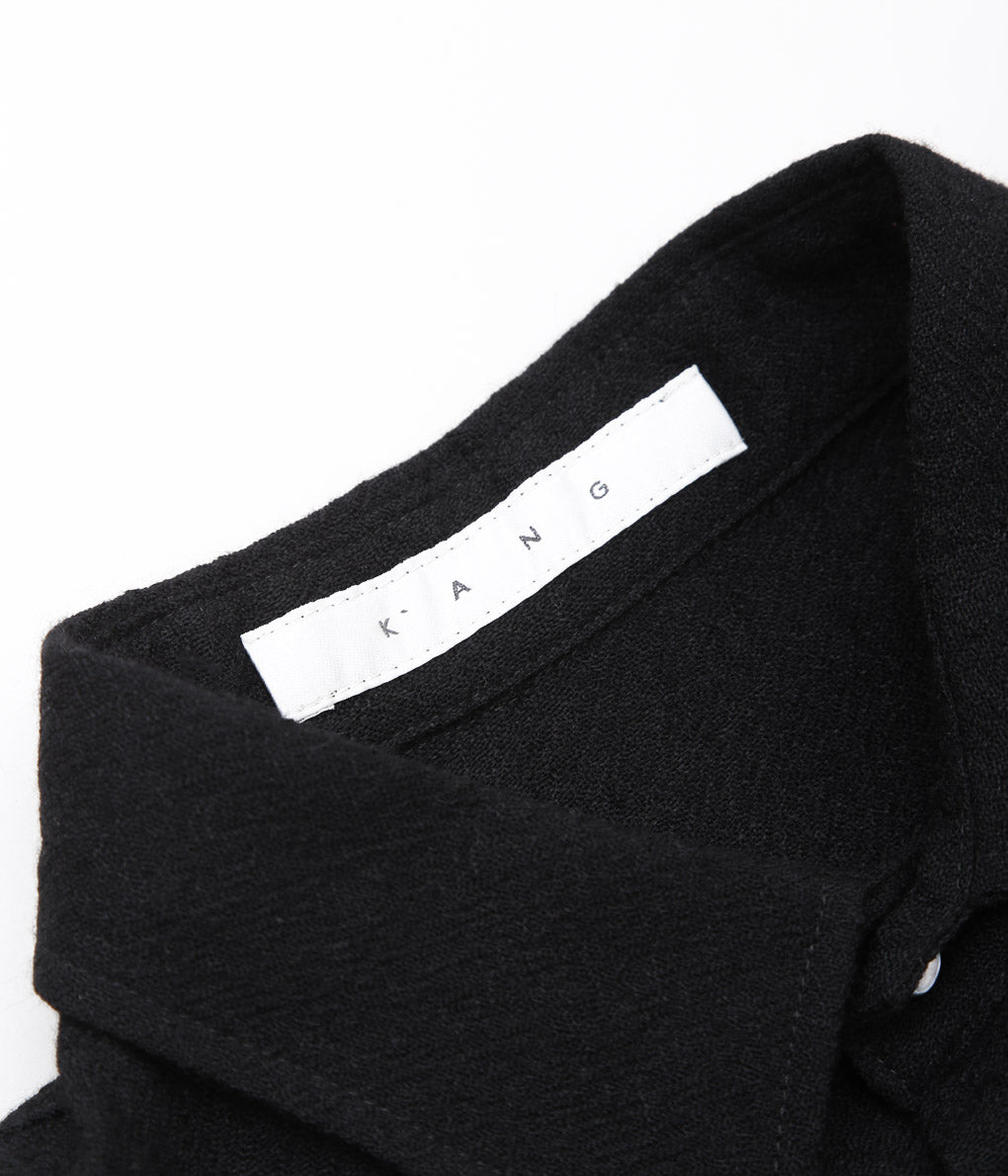 K`ANG ''UNISEX OVERSIZE 2-PATCH-POCKET SHIRT'' (BLACK)