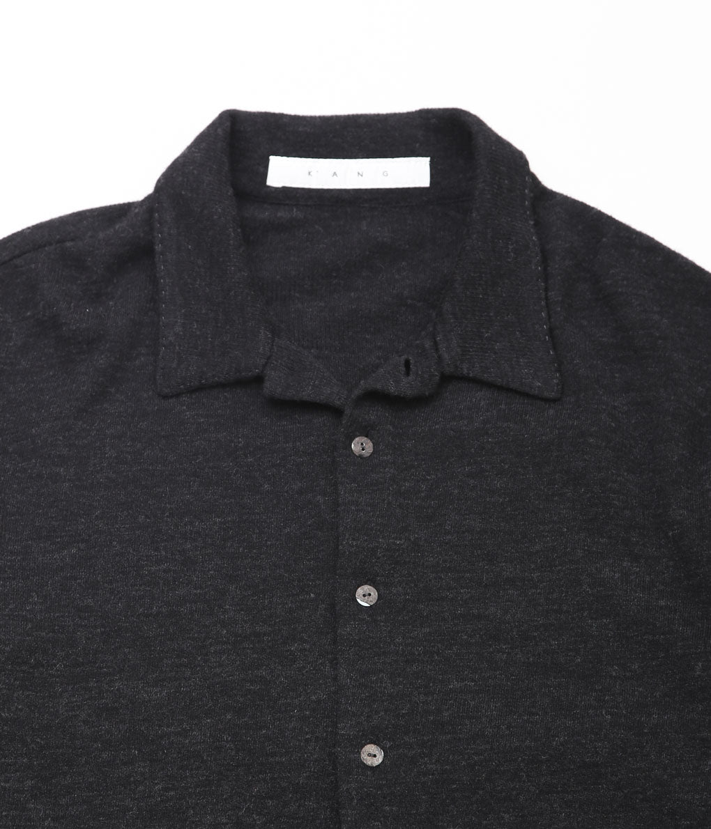 K`ANG ''MENS RELAXED FIT SHIRT'' (DARK GREY / DARK SAND)