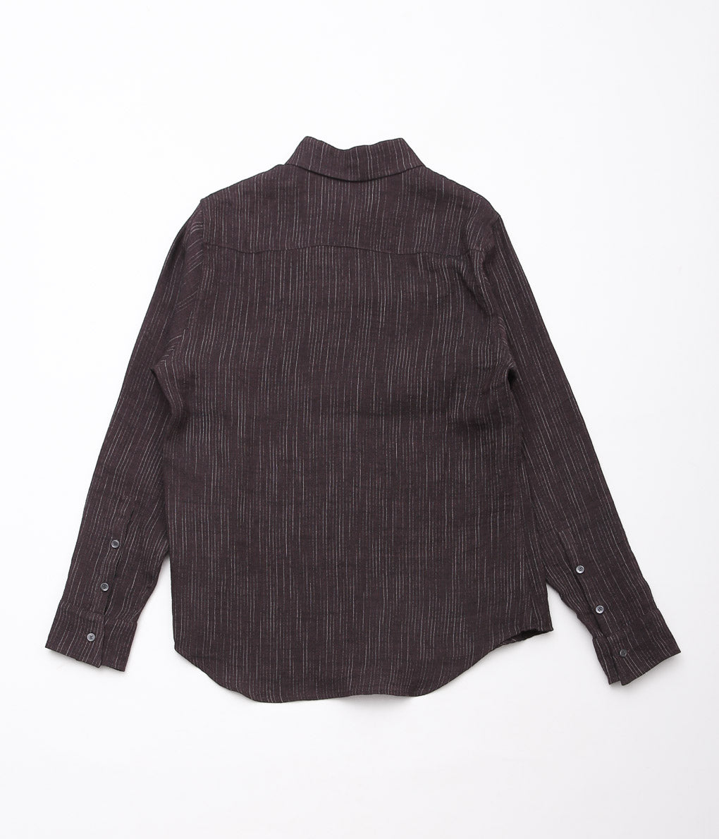 K`ANG ''UNISEX OVERSIZE 2-PATCH-POCKET SHIRT'' (DARK AUBERGINE)