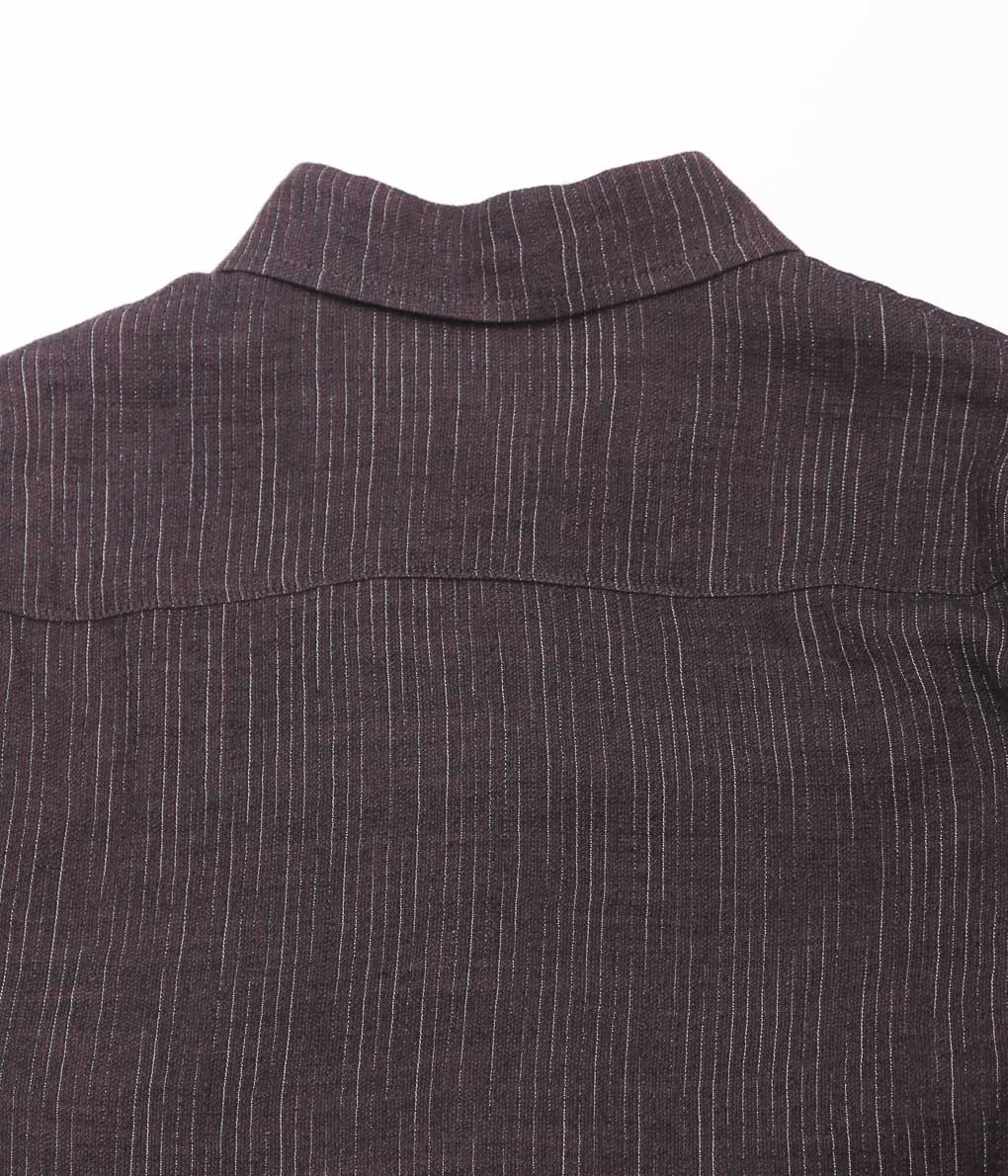 K`ANG ''UNISEX OVERSIZE 2-PATCH-POCKET SHIRT'' (DARK AUBERGINE)