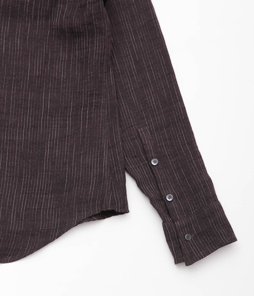 K`ANG ''UNISEX OVERSIZE 2-PATCH-POCKET SHIRT'' (DARK AUBERGINE)