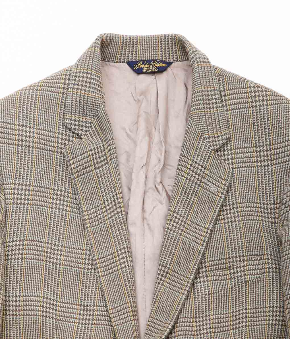 USED&VINTAGE ''BROOKS BROTHERS PLAID WOOL'' (BEIGE)