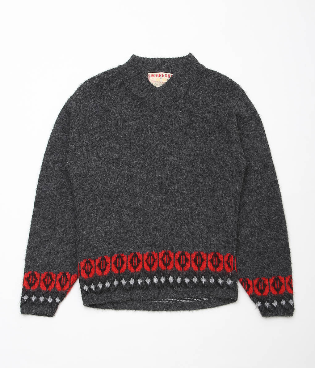 USED&amp;VINTAGE ''MCGREGOR ACRYLIC SWEATER'' (GRAY)