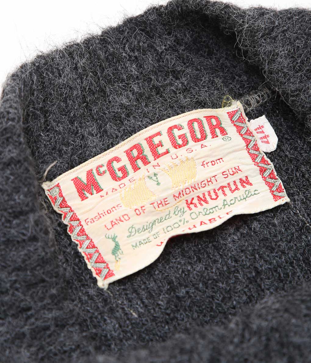 USED&amp;VINTAGE ''MCGREGOR ACRYLIC SWEATER'' (GRAY)