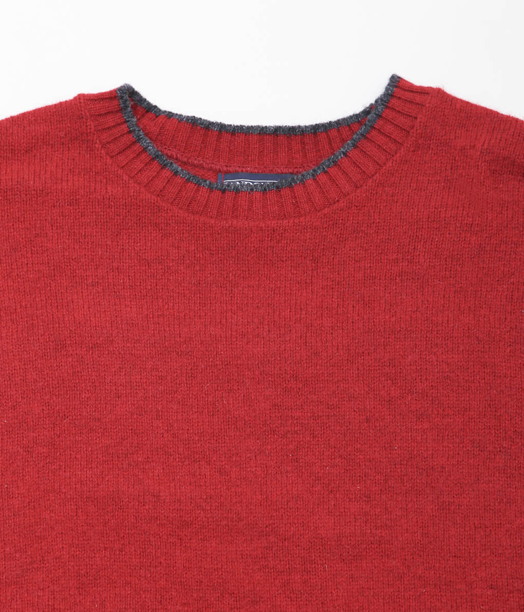 USED&amp;VINTAGE ''LAND'SEND WOOL SWATER'' (RED)