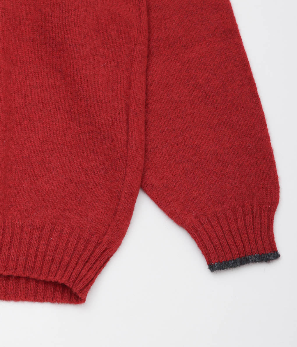 USED&amp;VINTAGE ''LAND'SEND WOOL SWATER'' (RED)