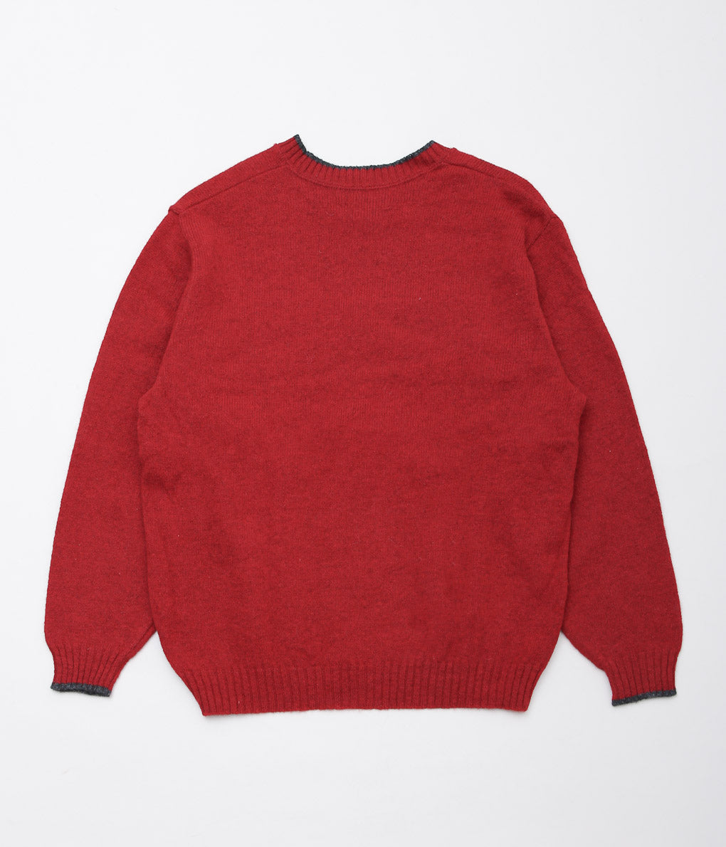 USED&amp;VINTAGE ''LAND'SEND WOOL SWATER'' (RED)