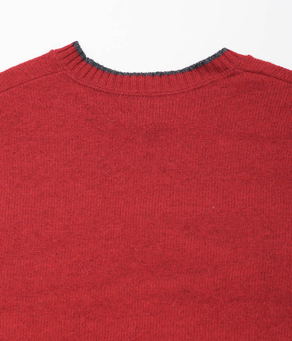 USED&amp;VINTAGE ''LAND'SEND WOOL SWATER'' (RED)