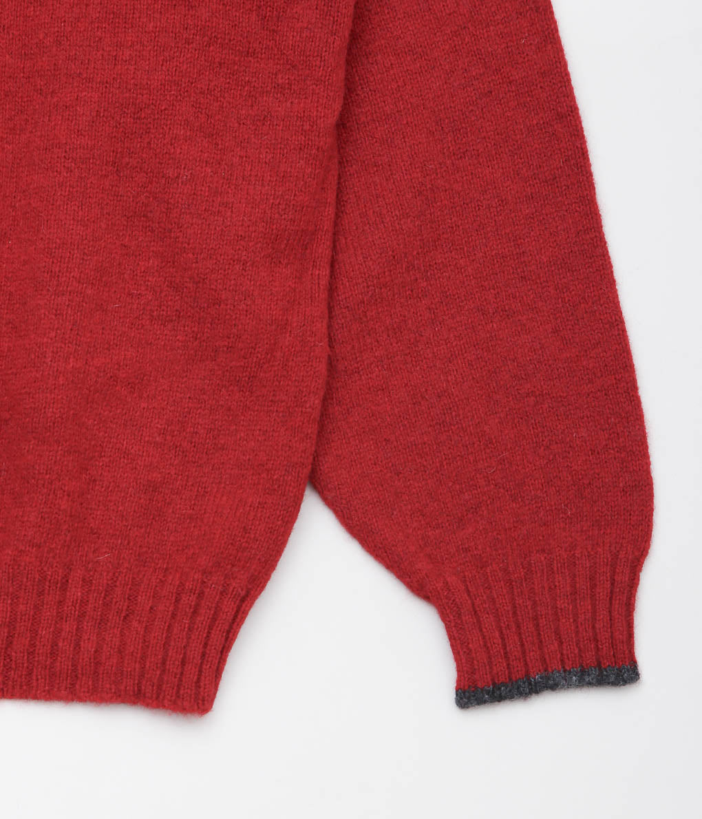 USED&amp;VINTAGE ''LAND'SEND WOOL SWATER'' (RED)