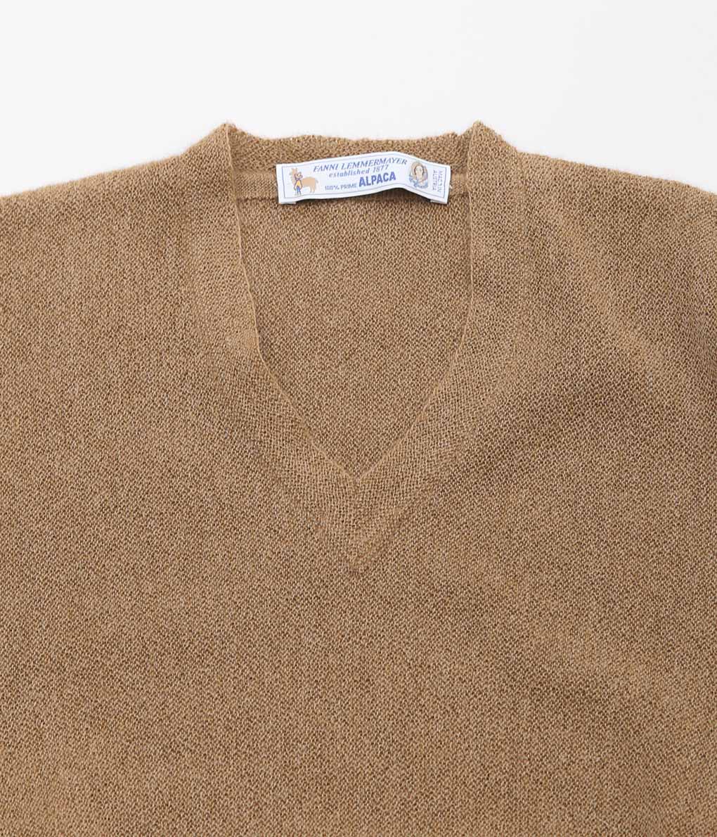 FANNI LEMMERMAYER ''2PLY V-NECK PULLOVER PLANE BELL SLEEVE'' (211 (DK BEIGE))