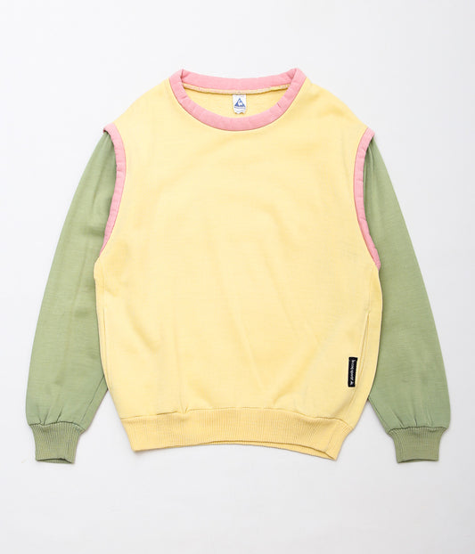 VINTAGE CLOTHING''1980's LE COQ SPORTIF C/N SWEATSHIRT'' (YELLOW×GREEN)