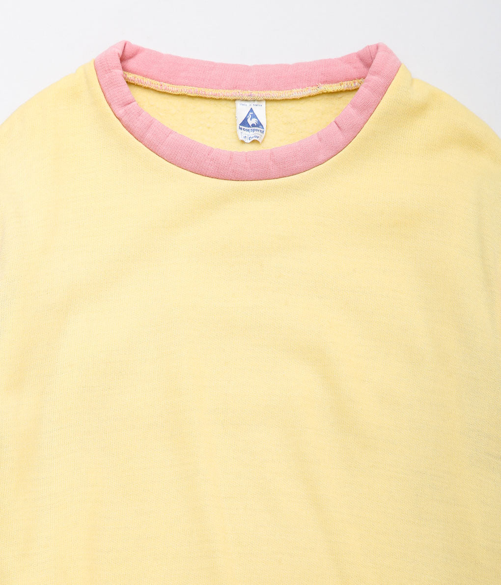 USED&VINTAGE''1980's LE COQ SPORTIF C/N SWEATSHIRT'' (YELLOW×GREEN)