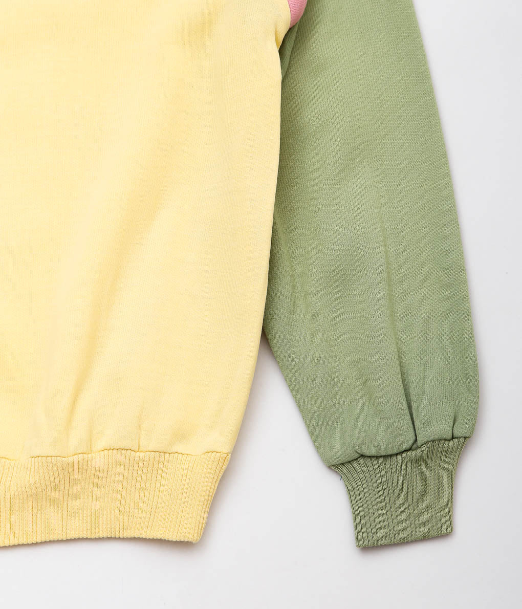 USED&VINTAGE''1980's LE COQ SPORTIF C/N SWEATSHIRT'' (YELLOW×GREEN)