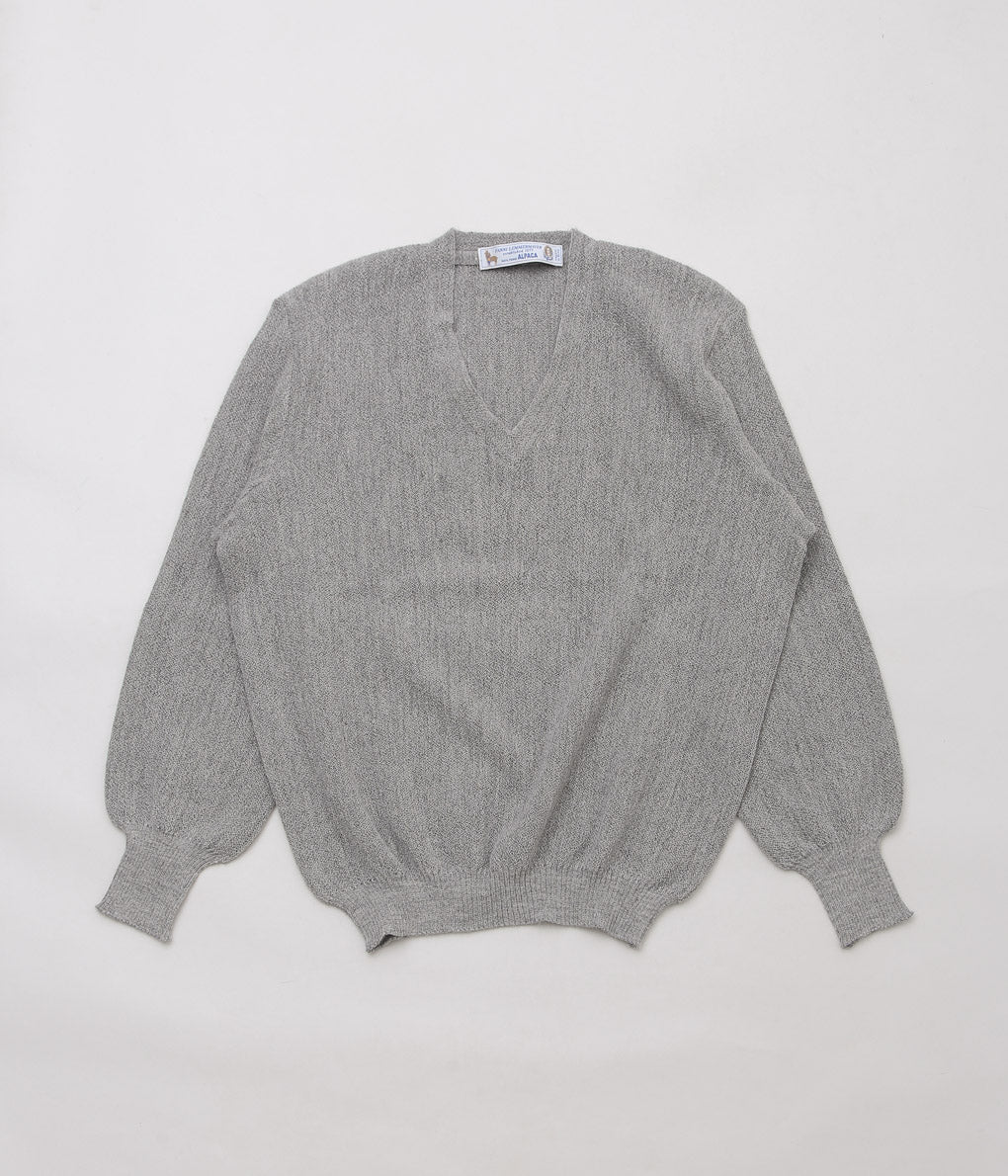 FANNI LEMMERMAYER ''2PLY V-NECK PULLOVER PLANE BELL SLEEVE'' (114 (LT GREY))