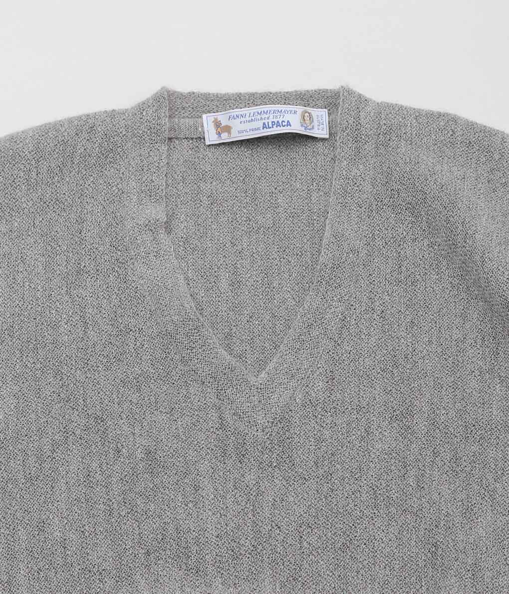 FANNI LEMMERMAYER ''2PLY V-NECK PULLOVER PLANE BELL SLEEVE'' (114 (LT GREY))