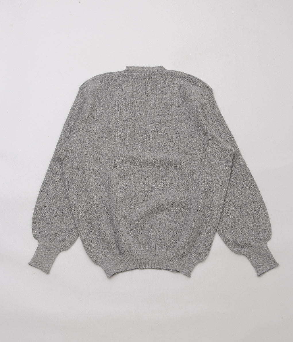 FANNI LEMMERMAYER ''2PLY V-NECK PULLOVER PLANE BELL SLEEVE'' (114 (LT GREY))