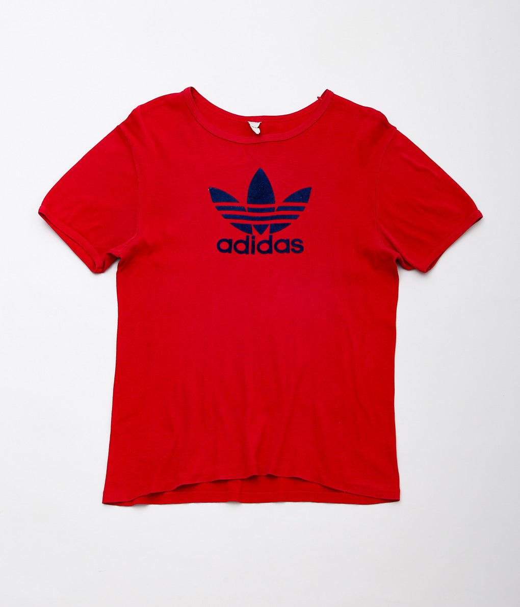 USED&VINTAGE''1970'S ADIDAS LOGO TEE'' (RED)