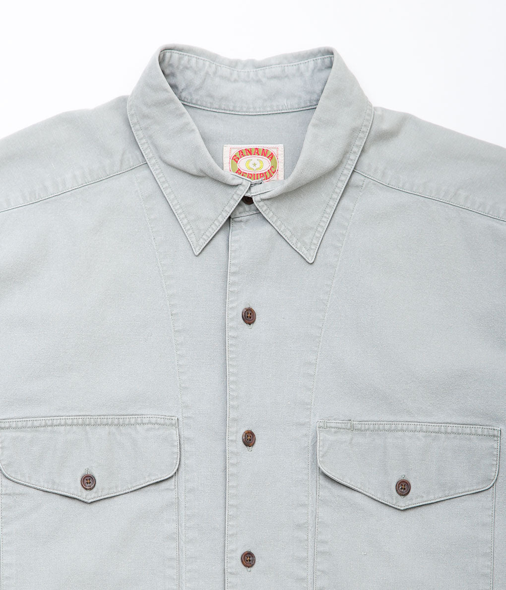 USED&VINTAGE ''VINTAGE BANANA REPUBLIC FIELD SHIRT'' (OLIVE)