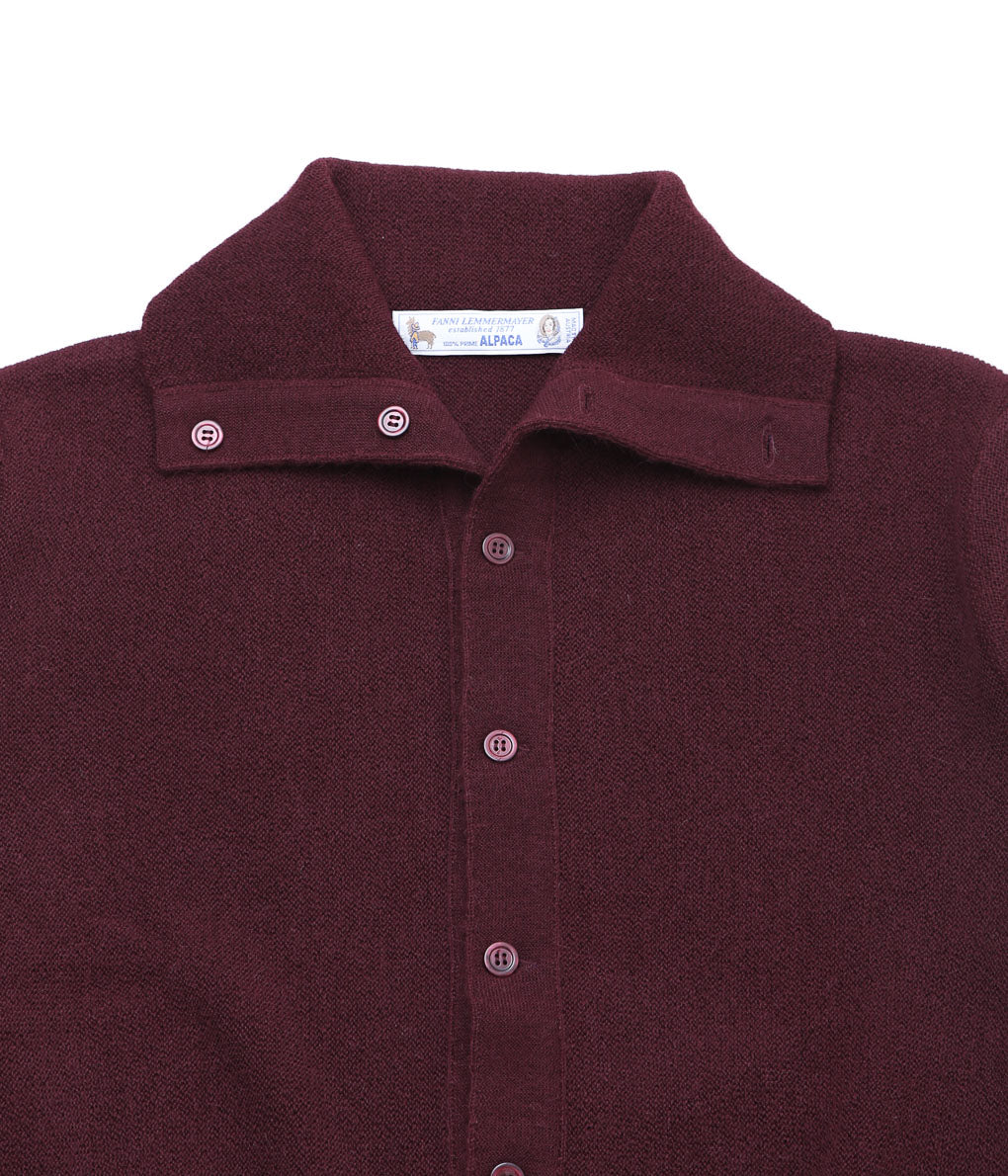 FANNI LEMMERMAYER ''TURTLENECK PLANE CARDIGAN NARROW SLEEVE'' (439 (BURGUNDY))