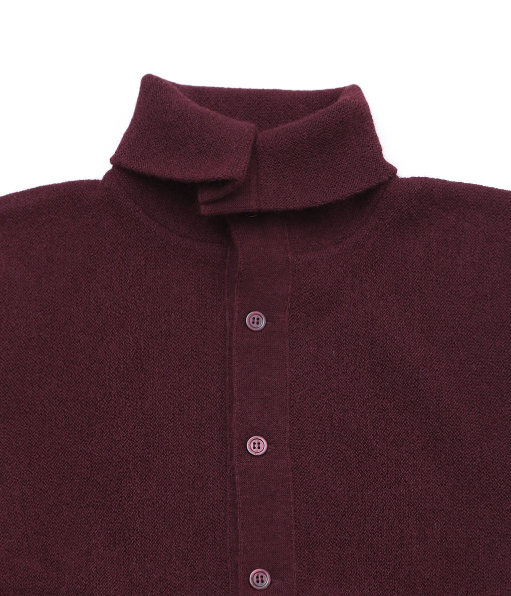 FANNI LEMMERMAYER ''TURTLENECK PLANE CARDIGAN NARROW SLEEVE'' (439 (BURGUNDY))