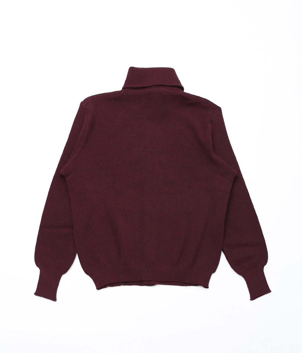 FANNI LEMMERMAYER ''TURTLENECK PLANE CARDIGAN NARROW SLEEVE'' (439 (BURGUNDY))