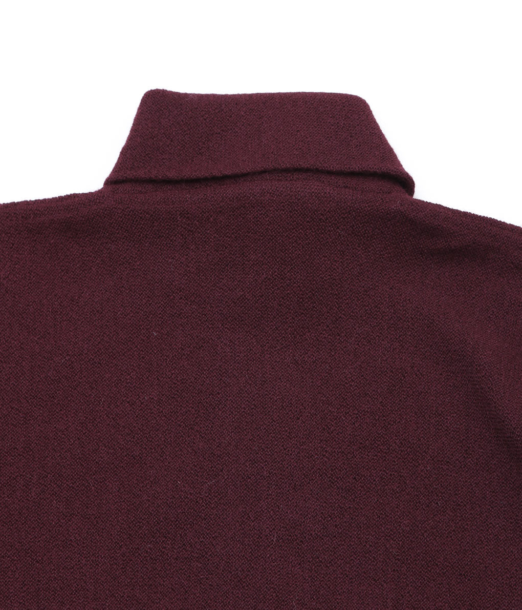 FANNI LEMMERMAYER ''TURTLENECK PLANE CARDIGAN NARROW SLEEVE'' (439 (BURGUNDY))