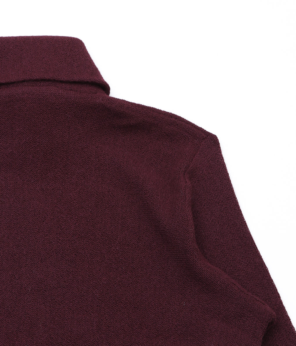 FANNI LEMMERMAYER ''TURTLENECK PLANE CARDIGAN NARROW SLEEVE'' (439 (BURGUNDY))