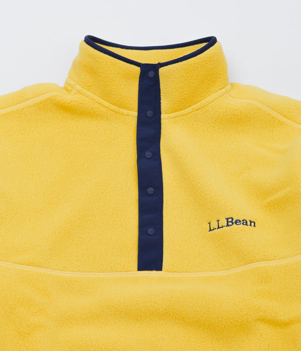 L.L. BEAN ''BEAN'S CLASSIC SNAP FLEECE II PULLOVER ADULTS'' (FIELD GOLD)