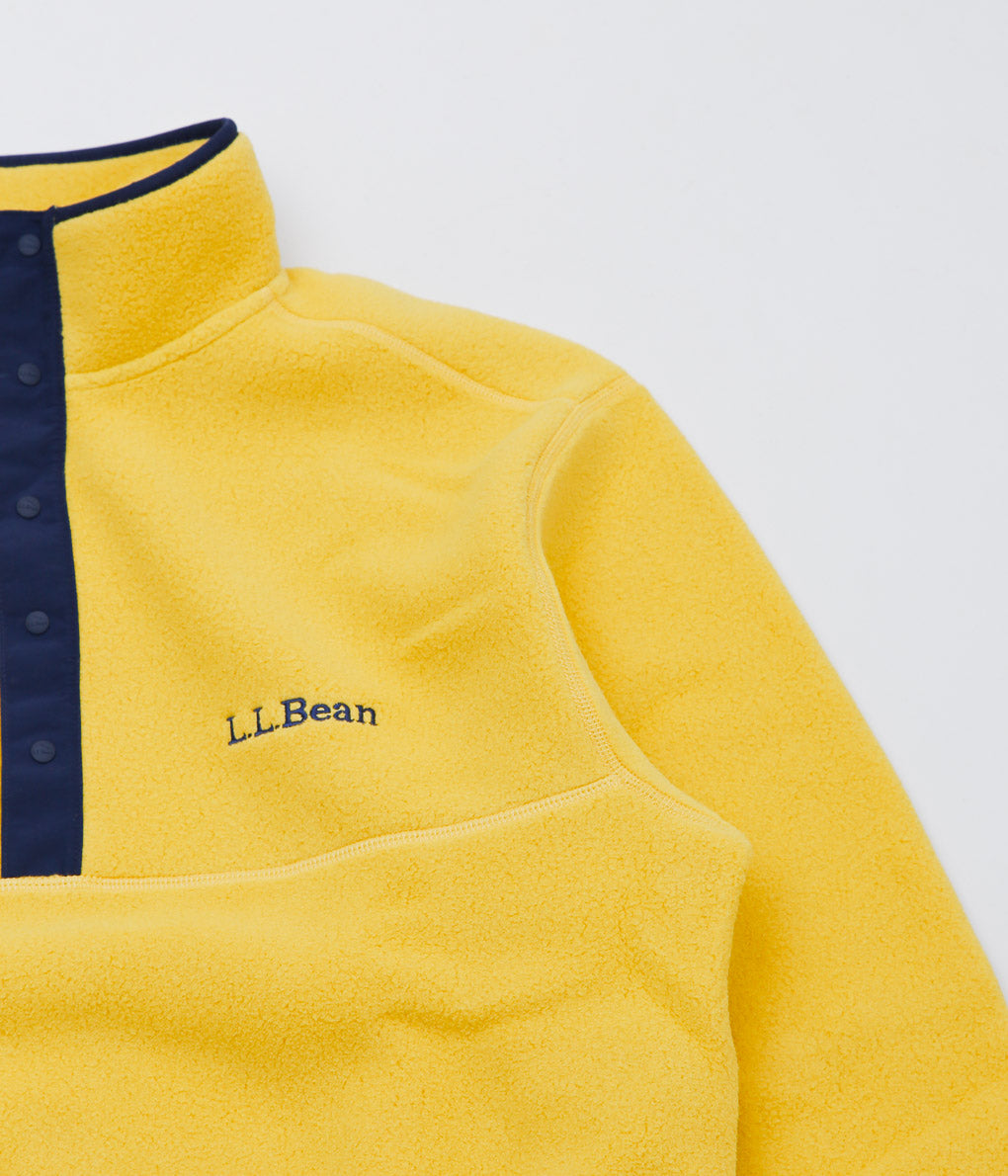 L.L. BEAN ''BEAN'S CLASSIC SNAP FLEECE II PULLOVER ADULTS'' (FIELD GOLD)