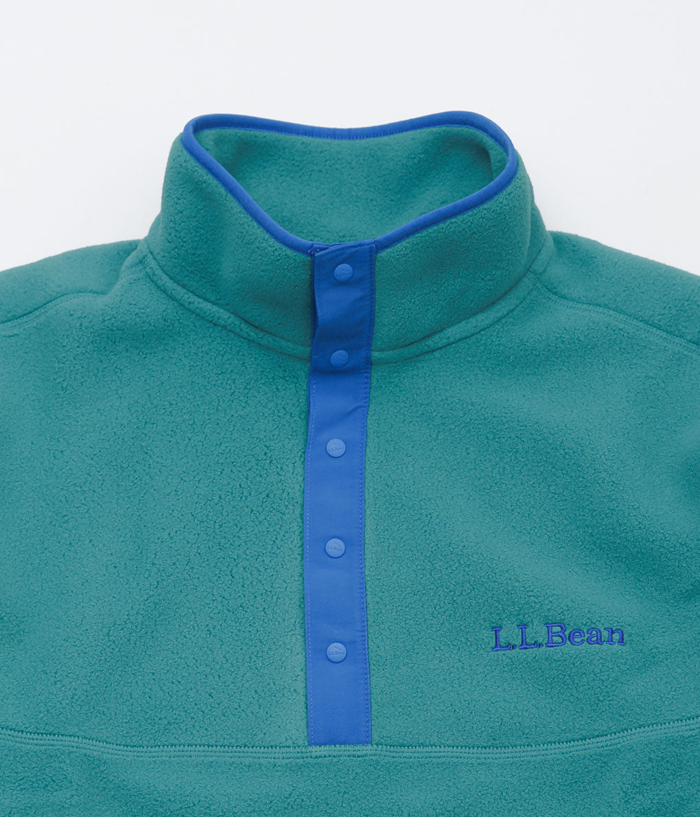 L.L. BEAN ''BEAN'S CLASSIC SNAP FLEECE II PULLOVER ADULTS'' (RUSTIC GREEN)