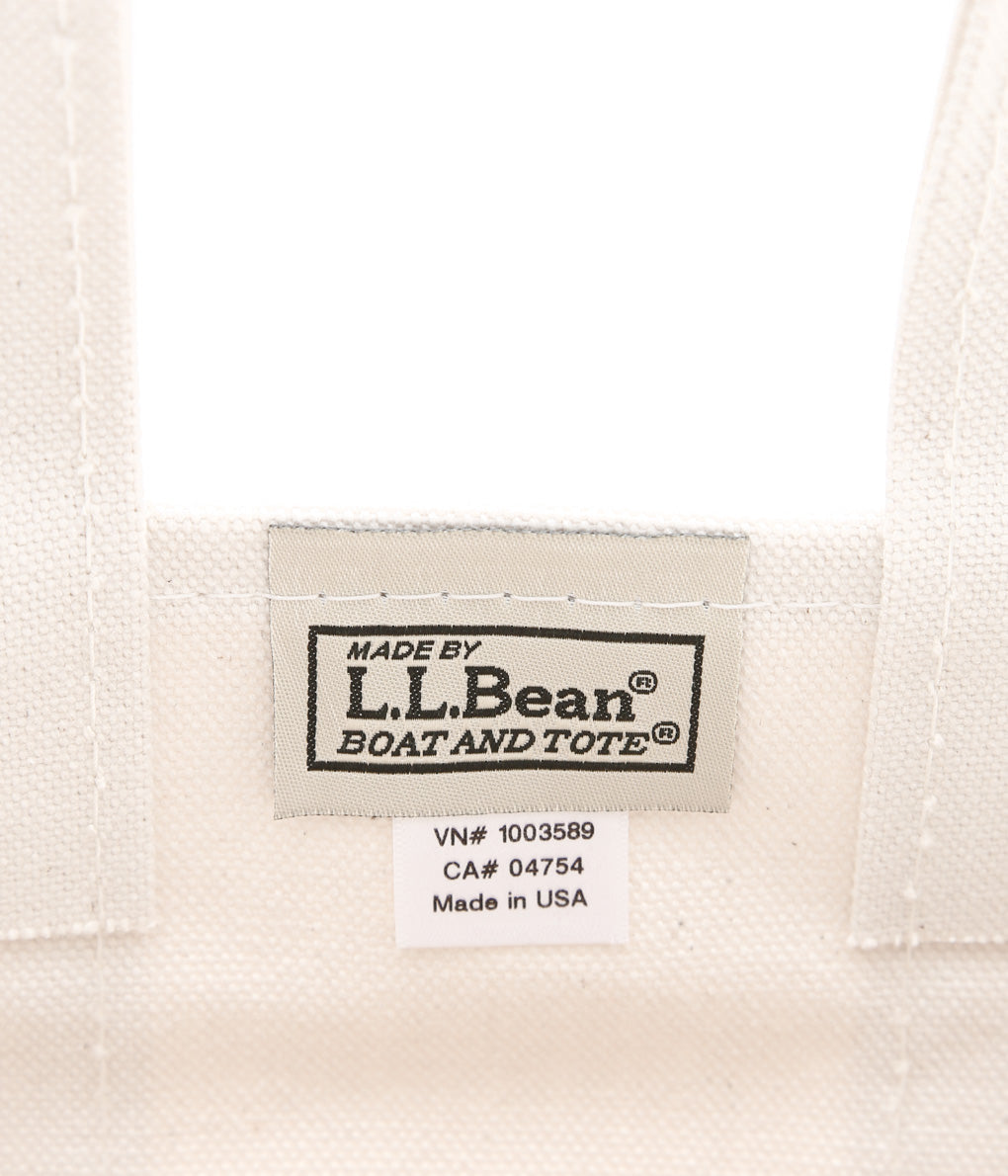 L.L. BEAN ''SOLID BOAT AND TOTE MINI'' (NATURAL)