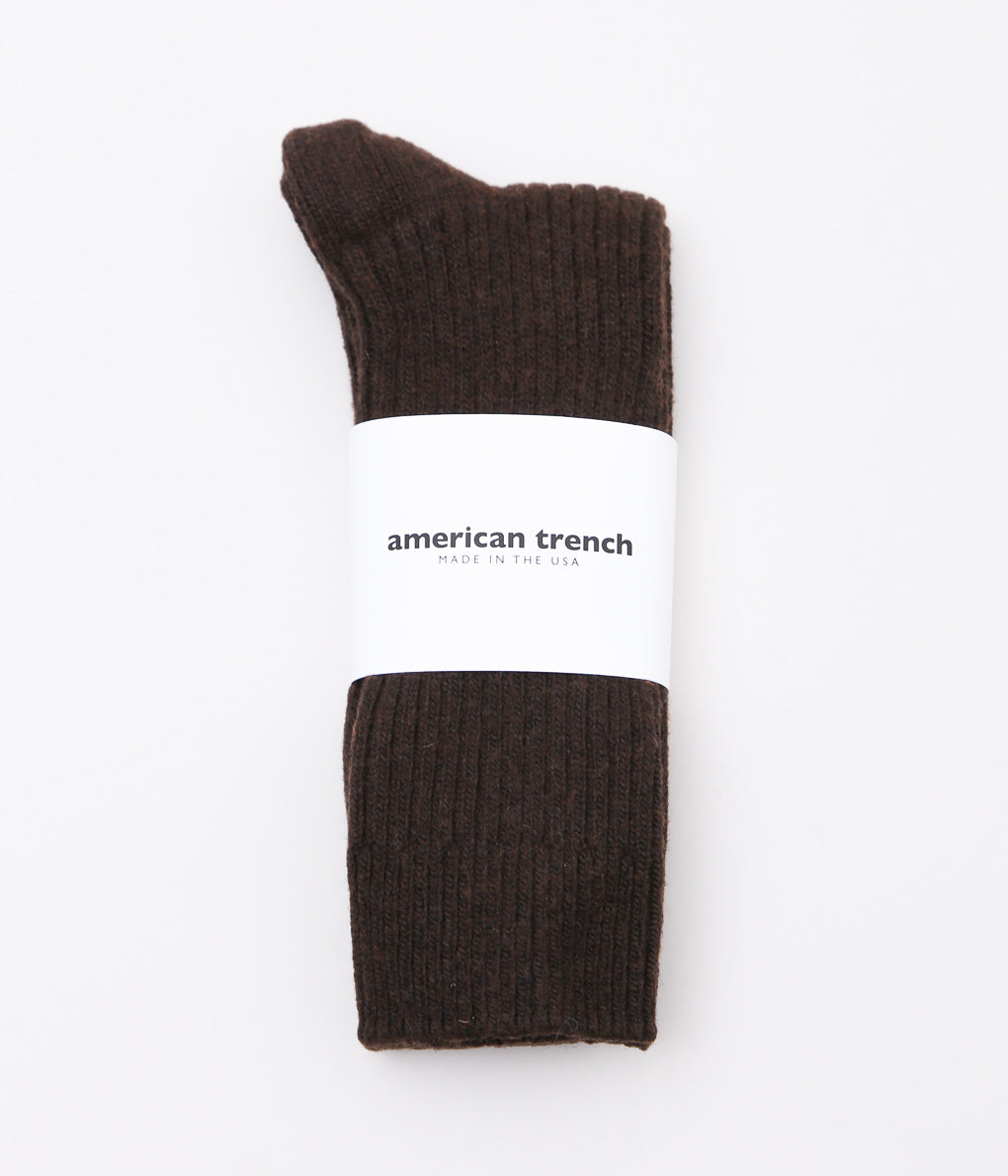 AMERICAN TRENCH ''THE LOAFER SOCK'' (BROWN)