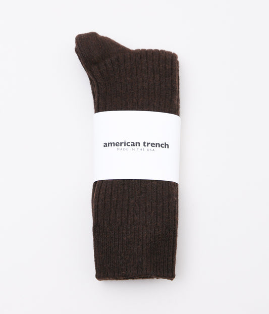 AMERICAN TRENCH ''THE LOAFER SOCK'' (BROWN)