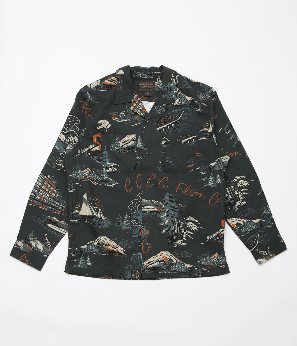 FILSON "ELK HEIGHTS CAMP SHIRT"(GREEN/NORTHWEST SCENIC)